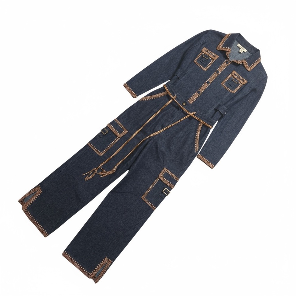 Vintage Denim Two-Piece Set – Whipstitch Jacket & Pants (4/6)